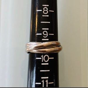 AUTHENTIC CARTIER TRINITY 3-BAND ROLLING RING - SOLID 18K WHITE GOLD - LOVELY!